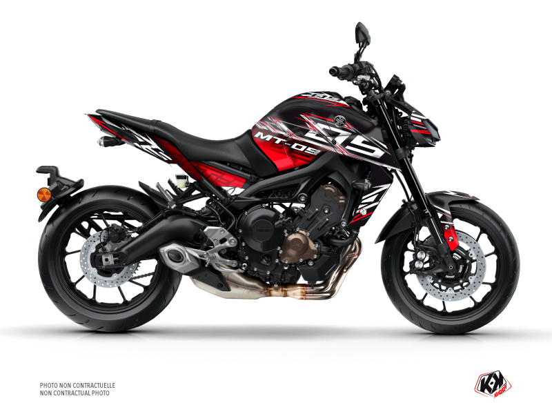 Yamaha MT 09 Street Bike Mission Graphic Kit Black Red