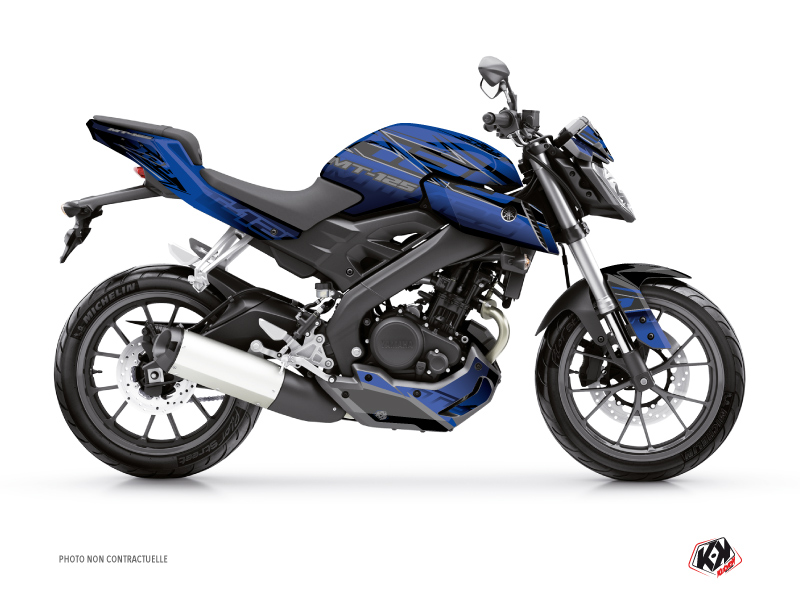 Yamaha MT 125 Street Bike Mission Graphic Kit Blue Black