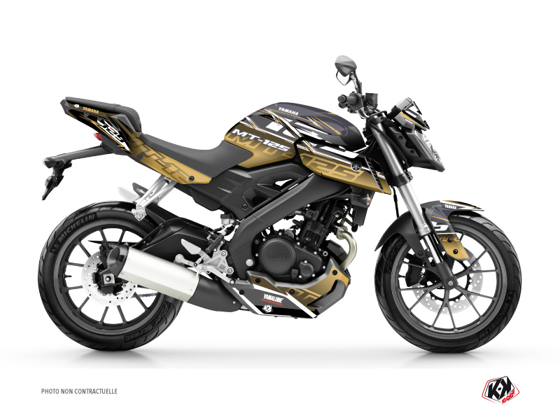 Yamaha MT 125 Street Bike Mission Graphic Kit Brown