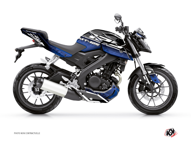 Kit Déco Moto Mission Yamaha MT 125 Noir Bleu
