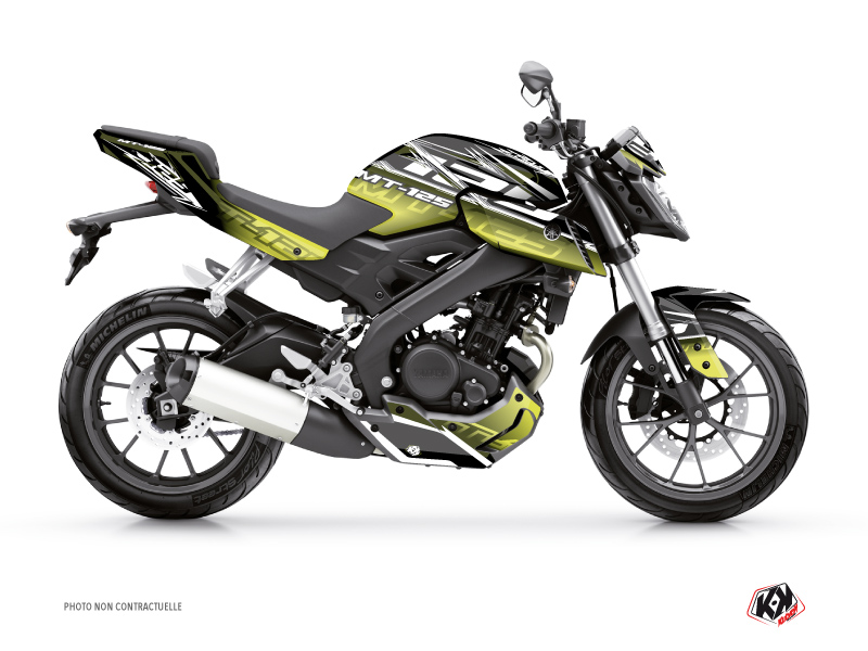 Yamaha MT 125 Street Bike Mission Graphic Kit Black Yellow