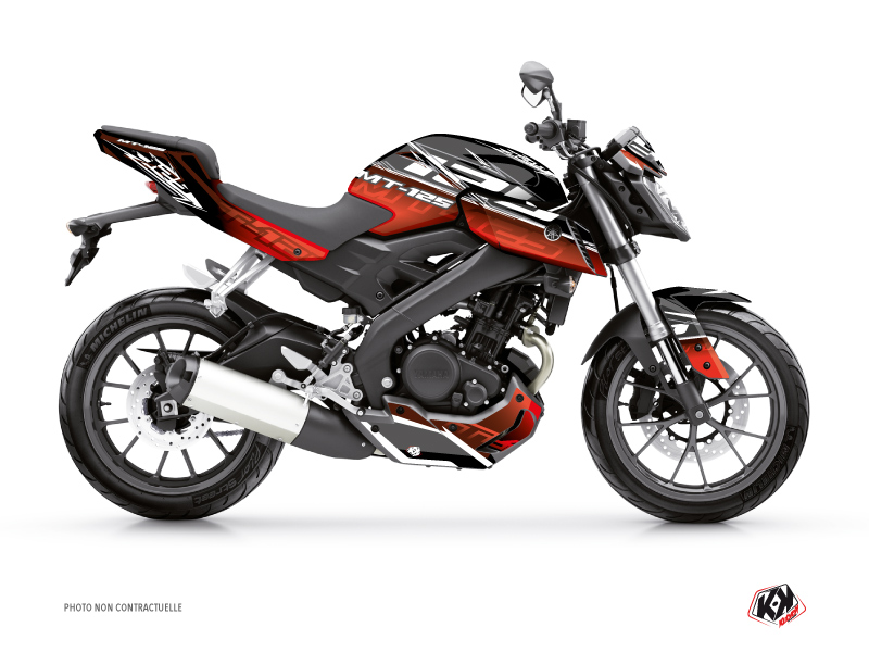Kit Déco Moto Mission Yamaha MT 125 Noir Rouge