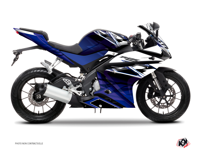 Yamaha R125 Street Bike Mission Graphic Kit Blue