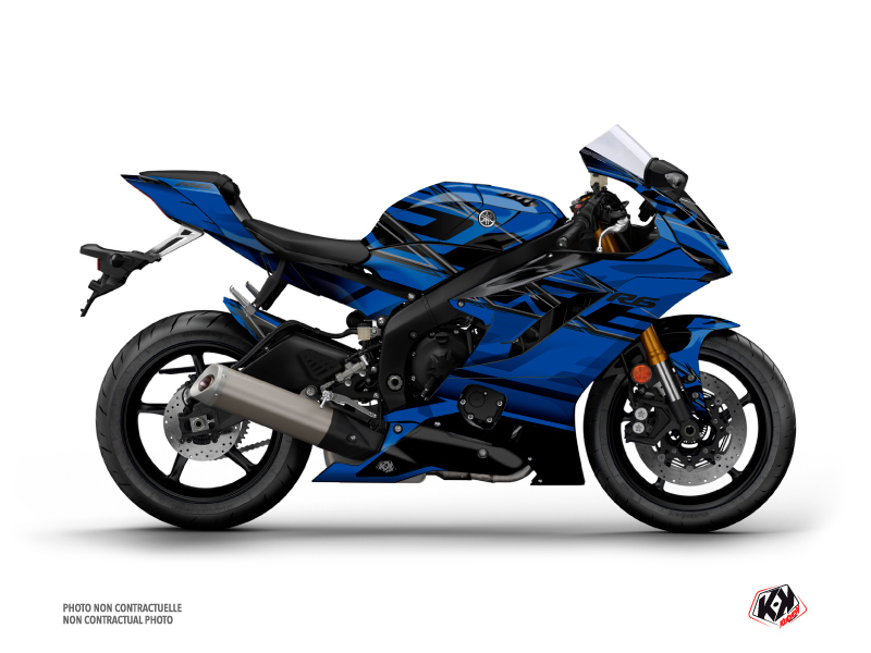 Yamaha R6 Street Bike Mission Graphic Kit Blue Black