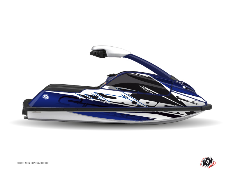 Kawasaki SXR Graphics Decal Kit Blue