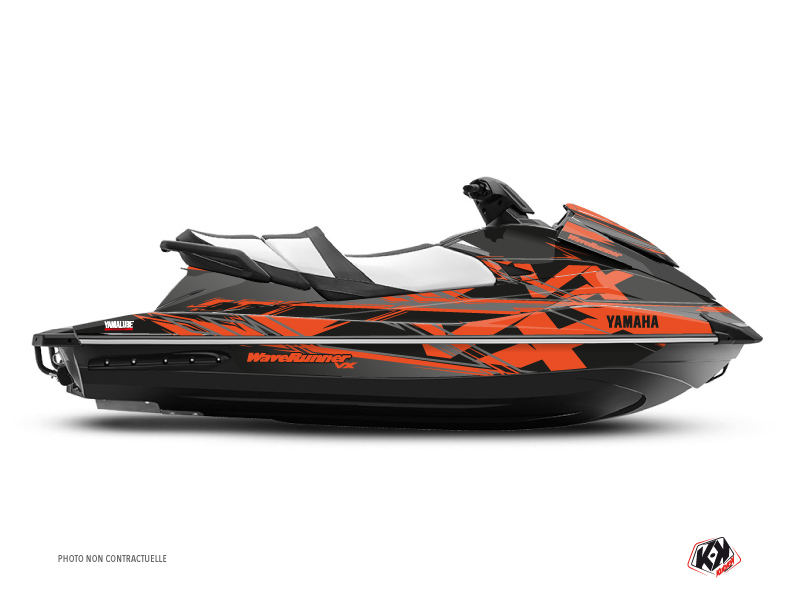 Yamaha VX Jet-Ski Mission Graphic Kit Black Orange