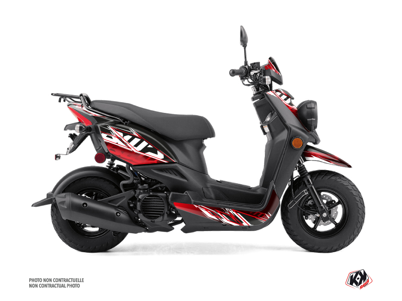 Yamaha BWS 50 - ZUMA 50F Scooter Mission Graphic Kit Black Red