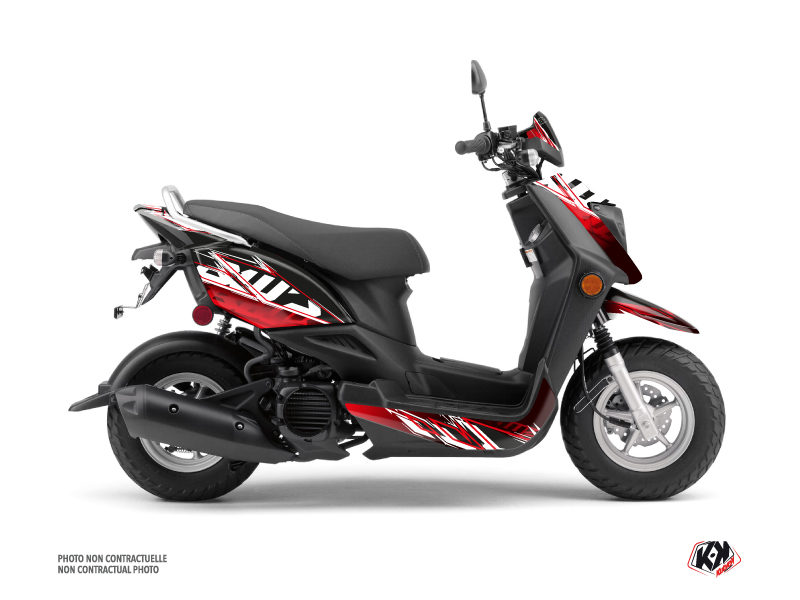 Yamaha ZUMA 50FX Scooter Mission Graphic Kit Black Red