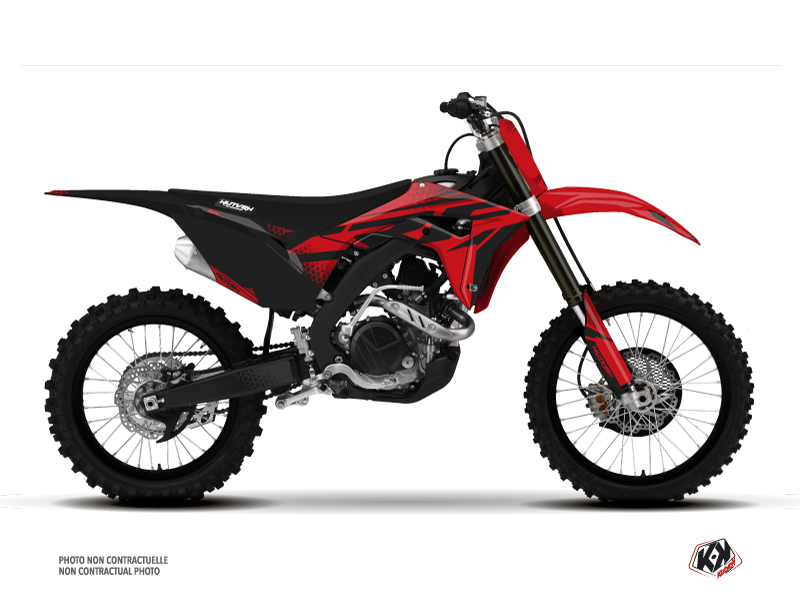 Honda 250 CRF Dirt Bike Nasting Graphic Kit Red Black