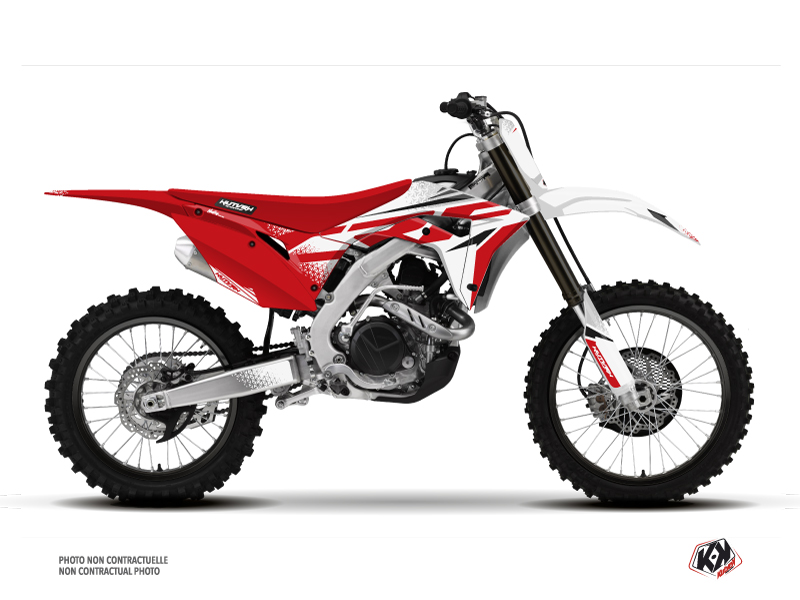 Honda 450 CRF Dirt Bike Nasting Graphic Kit White Red