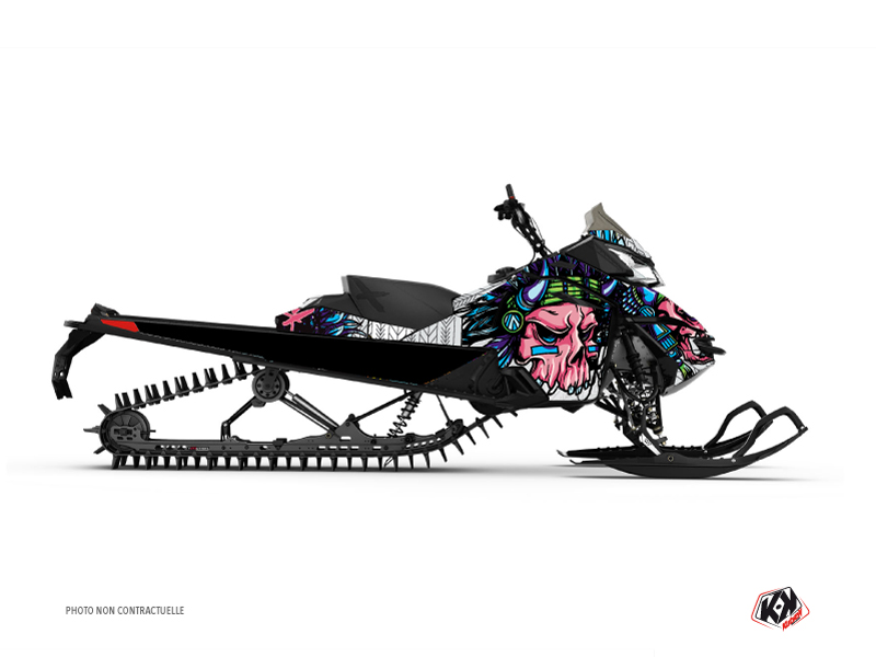 Skidoo REV-XM Snowmobile Nativ Graphic Kit Pink