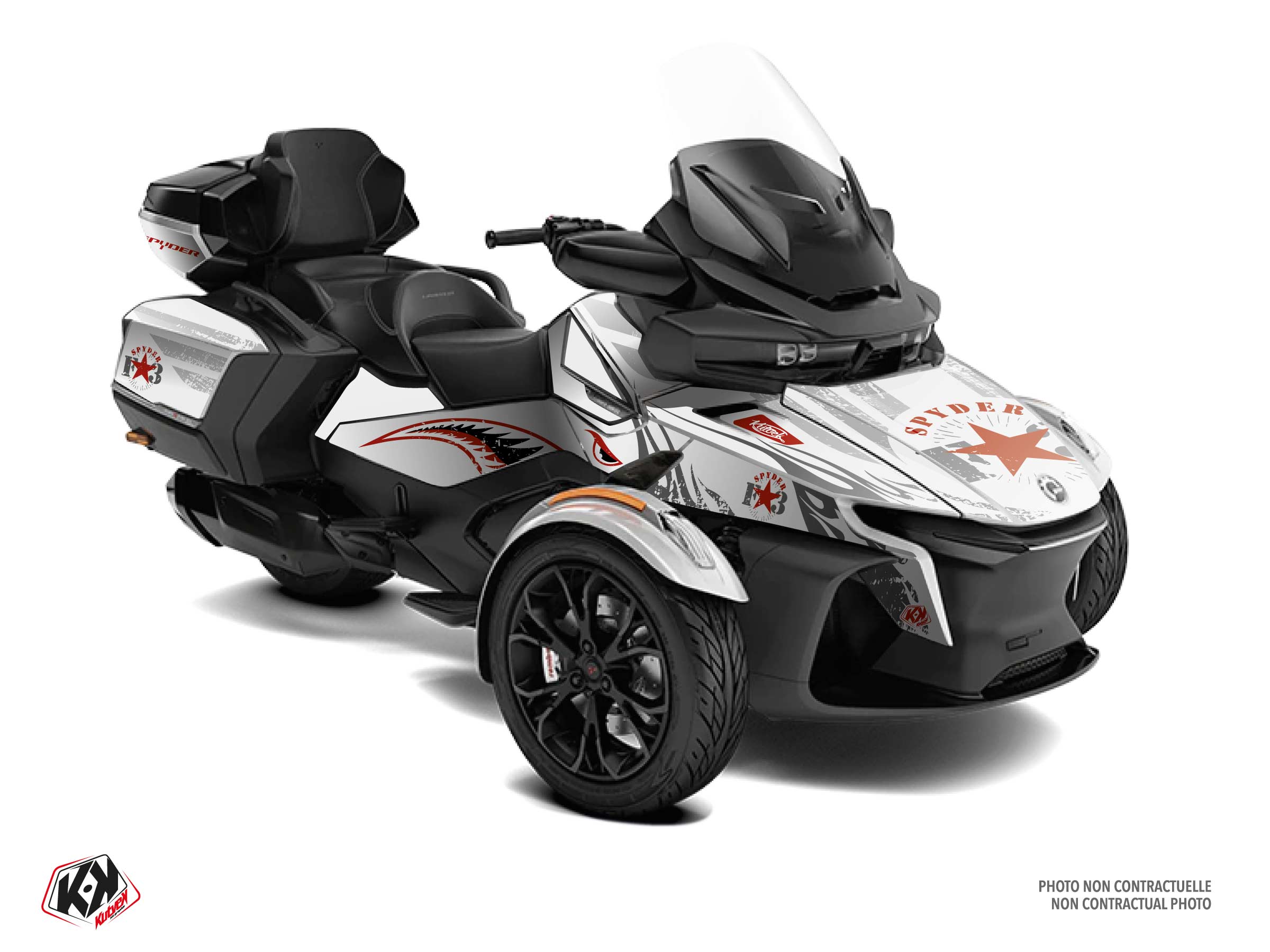 Can-am Spyder Rt Hybrid Navy Graphic Kit White