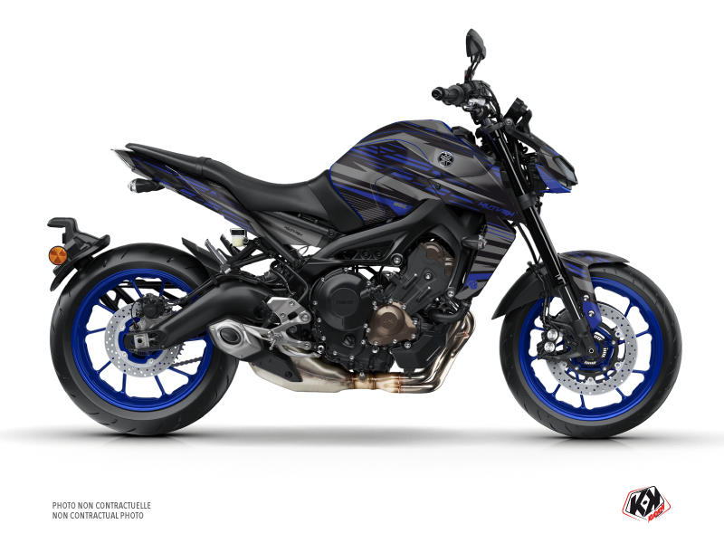 Yamaha MT 09 Street Bike Night Graphic Kit Black Blue