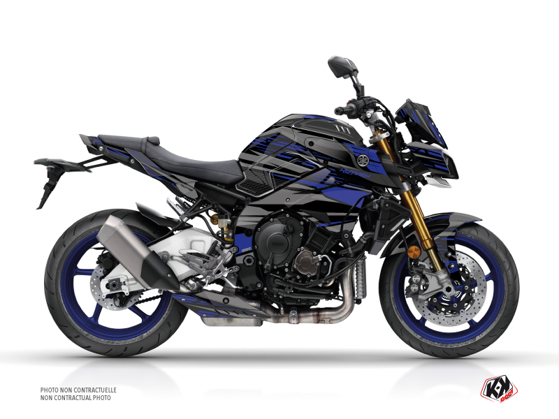 Yamaha MT 10 Street Bike Night Graphic Kit Black Blue