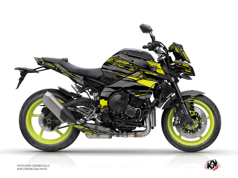 Yamaha MT 10 Street Bike Night Graphic Kit Black Yellow