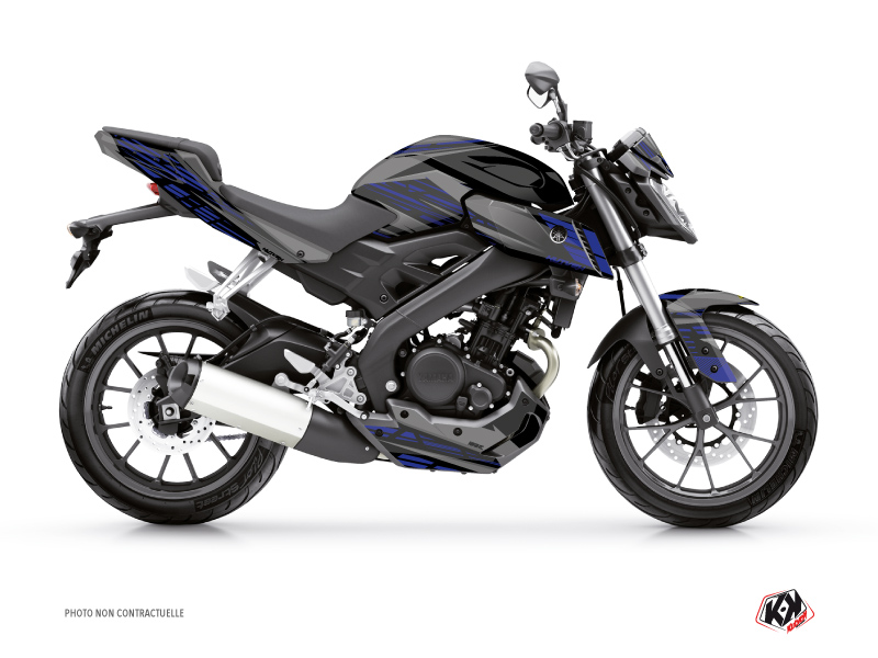 Yamaha MT 125 Street Bike Night Graphic Kit Black Blue