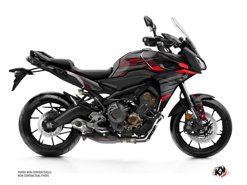 Yamaha TRACER 900 Street Bike Night Graphic Kit Black Red