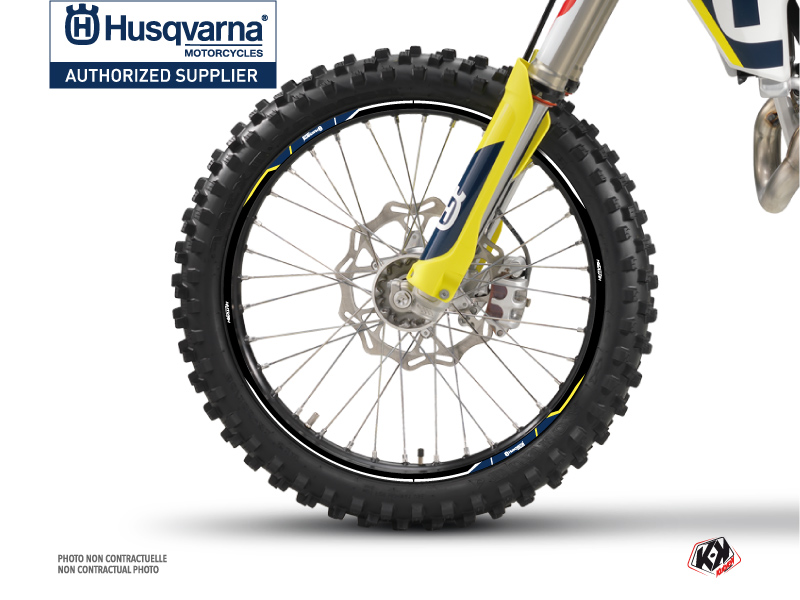 Graphic Kit Wheel decals Nova Dirt Bike Husqvarna TC-FC TE-FE Blue