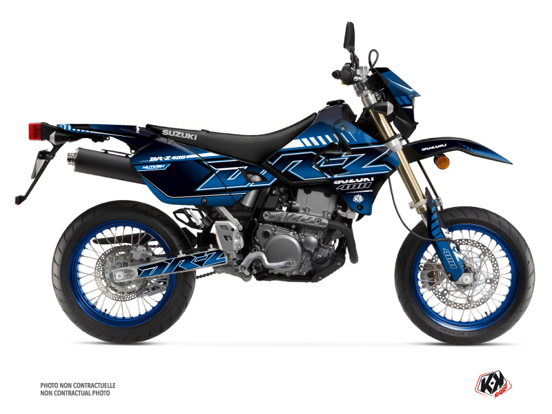 Suzuki DRZ 400 SM Dirt Bike Oblik Graphic Kit Blue