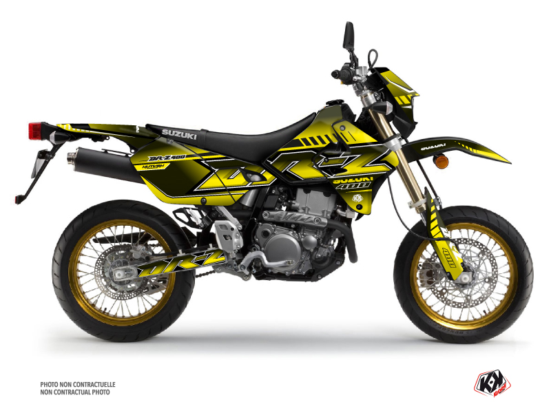 Kit Déco Moto Cross Oblik Suzuki DRZ 400 SM Jaune