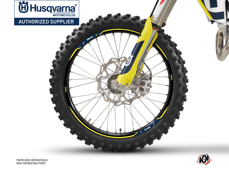 Graphic Kit Wheel decals Orbit Dirt Bike Husqvarna TC-FC TE-FE White