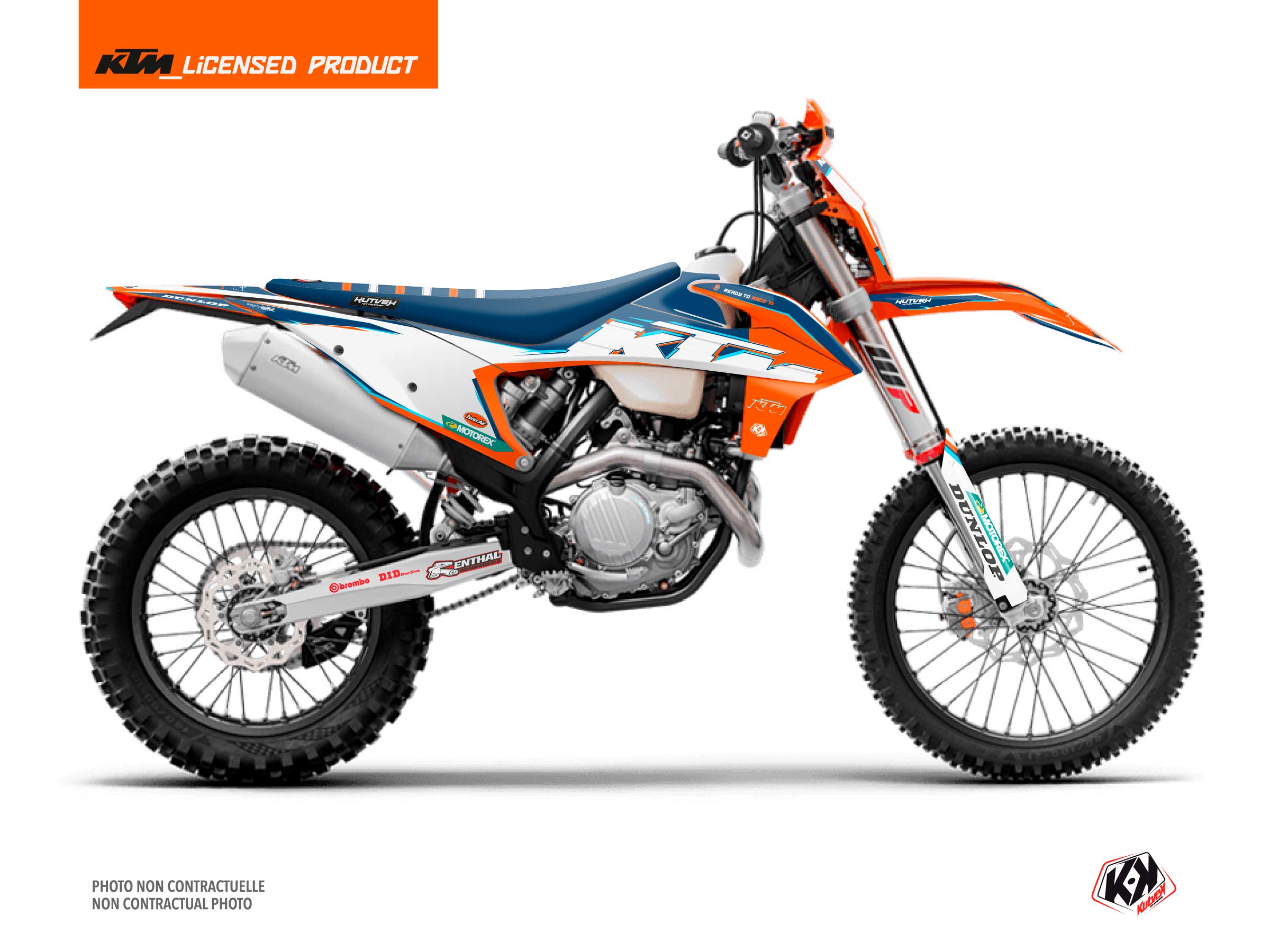 Kit Déco Moto Cross Origin-K22 KTM EXC-EXCF Bleu