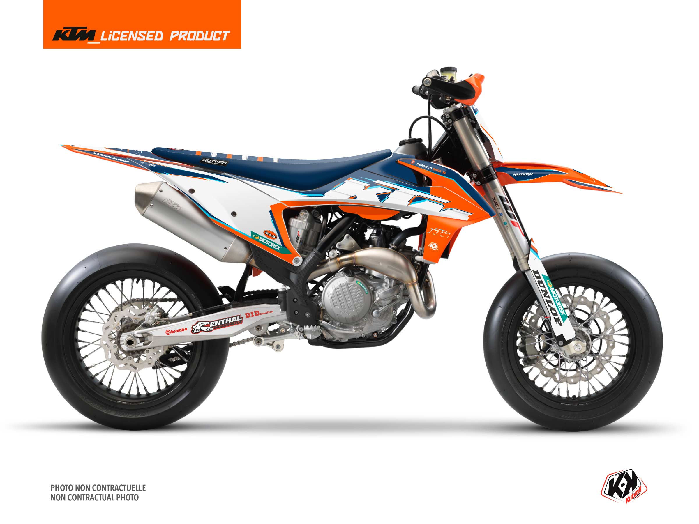 Kit déco Moto Cross Origin-K22 KTM 450 SMR Bleu