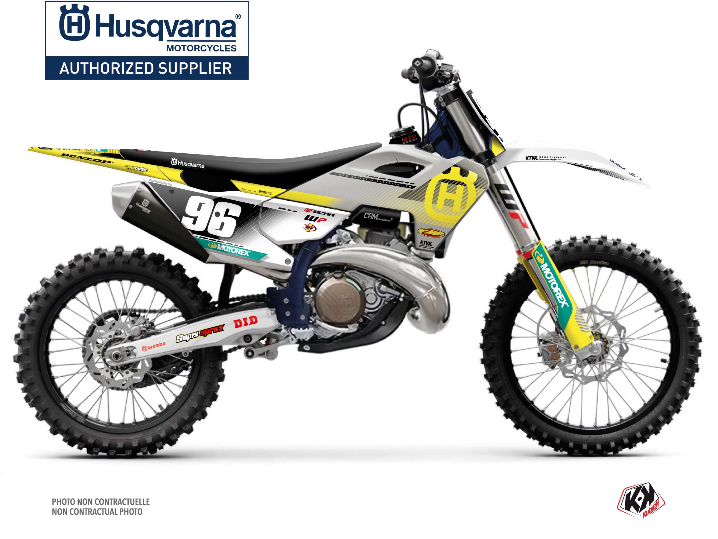 Kit Déco Motocross Origin K24 Husqvarna Tc 125 Gris