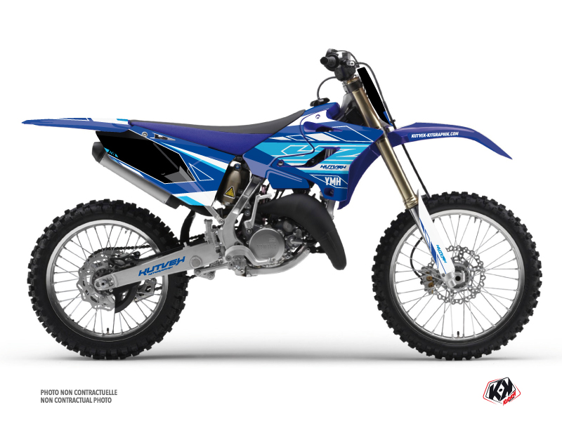 Yamaha 125 YZ Dirt Bike Outline Graphic Kit Blue