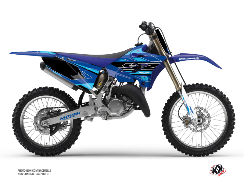 Yamaha 125 YZ Dirt Bike Outline Graphic Kit Cyan