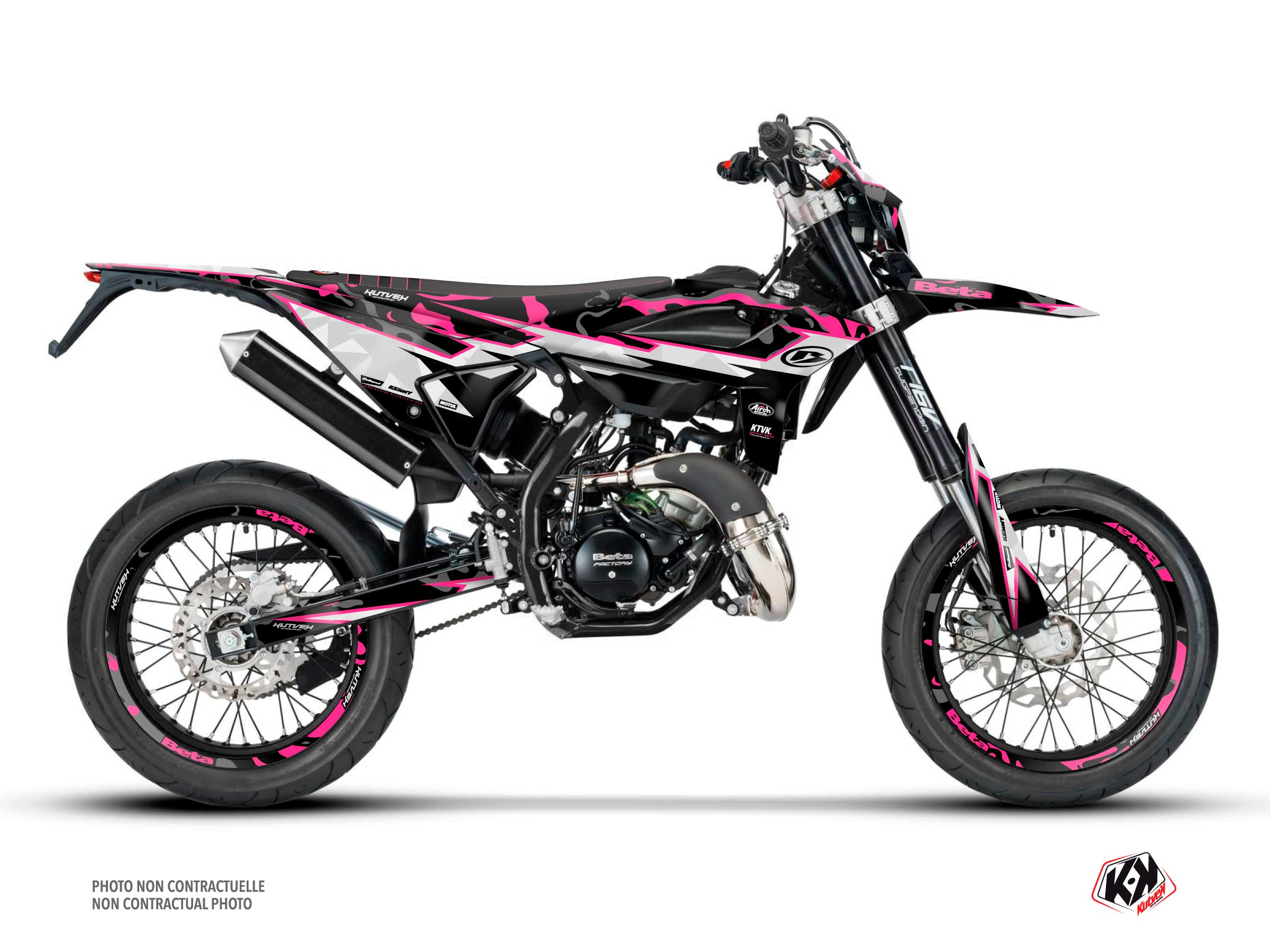 PACK BARBARIAN Graphic Kit + Seat Cover Beta RR 50 Motard Pink