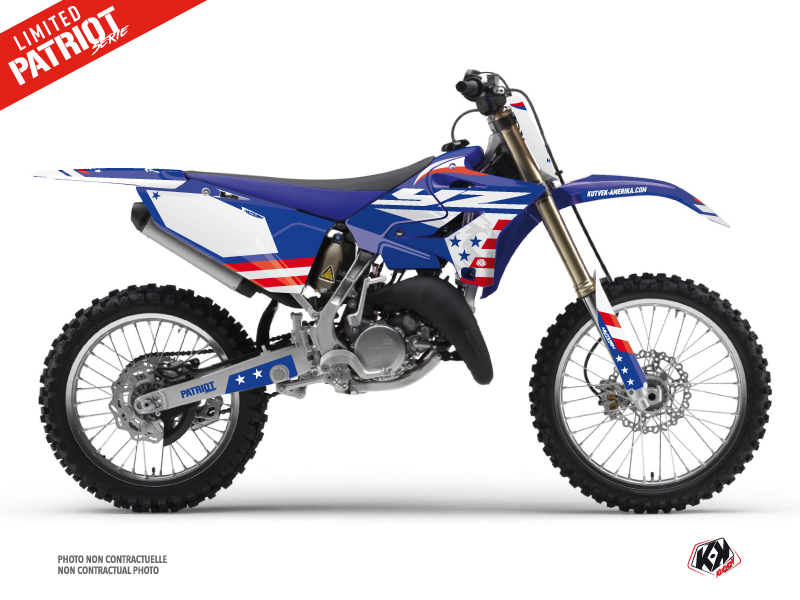 Yamaha 125 YZ Dirt Bike Patriot Graphic Kit Blue