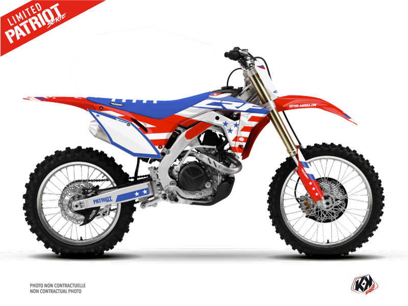 Kit Déco Moto Cross Patriot Honda 250 CRF Bleu