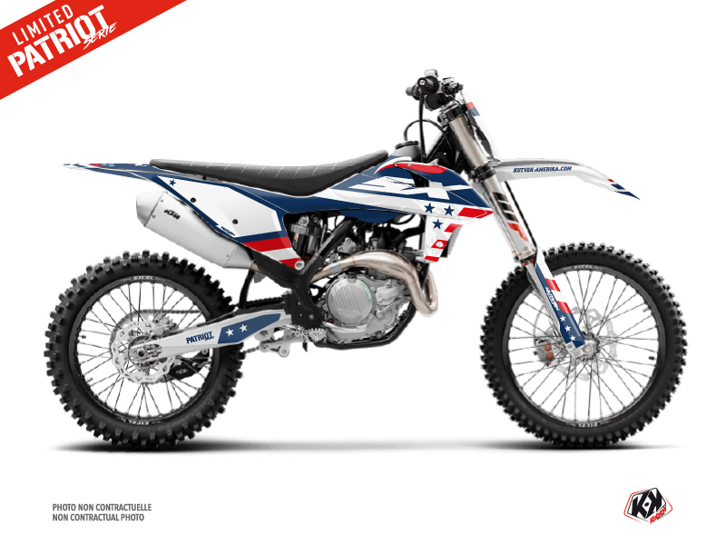 KTM 125 SX Dirt Bike Patriot Graphic Kit Blue