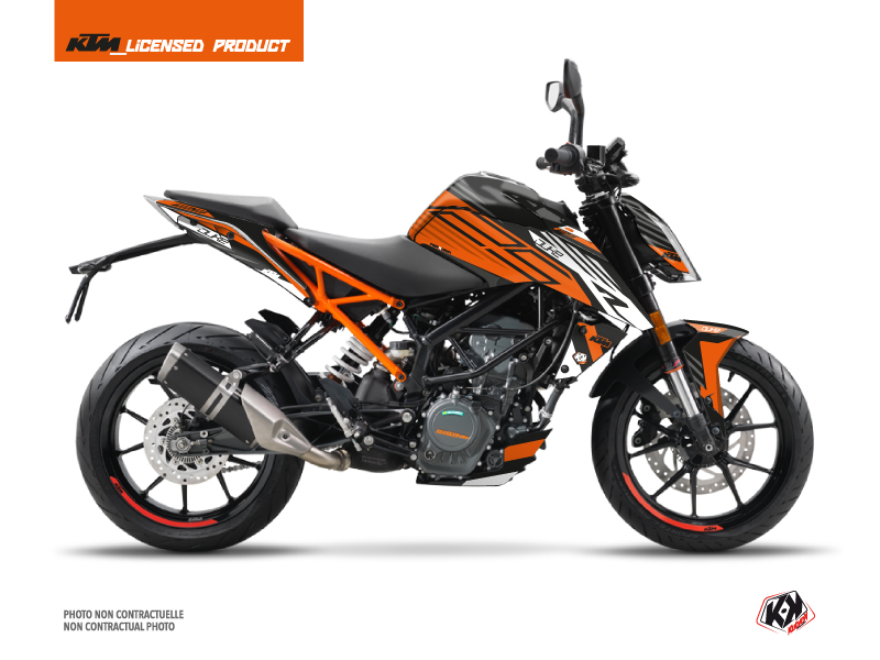 KTM Duke 125 Street Bike Perform Graphic Kit Orange Black