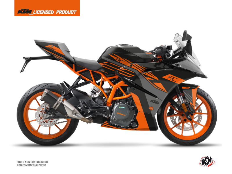 KTM 125 RC Street Bike Perform Graphic Kit Black Orange