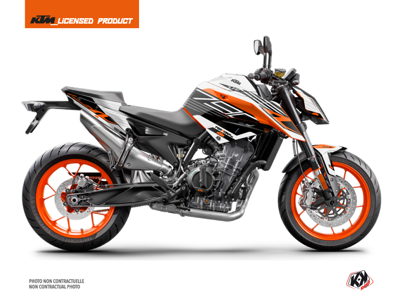 KTM Duke 790 Street Bike Perform Graphic Kit Black White Kutvek Kit 
