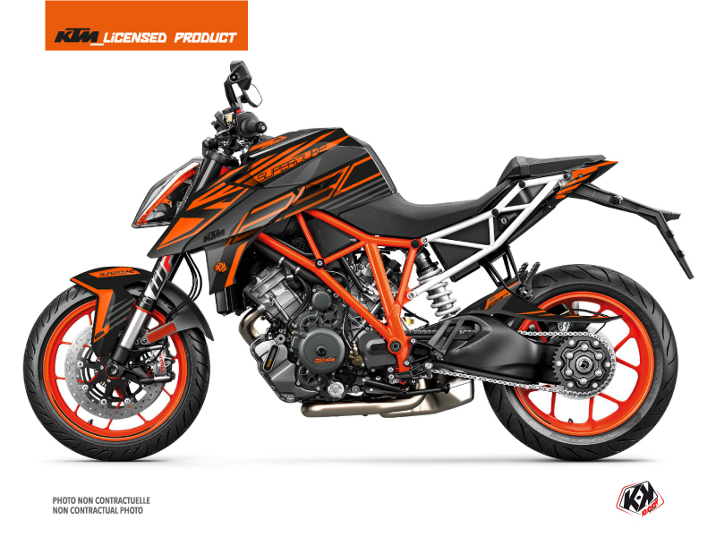 KTM Super Duke 1290 R Street Bike Perform Graphic Kit Black Orange