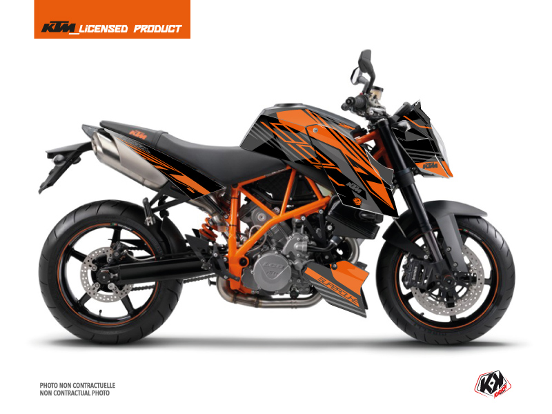 KTM Super Duke 990 Street Bike Perform Graphic Kit Black Orange