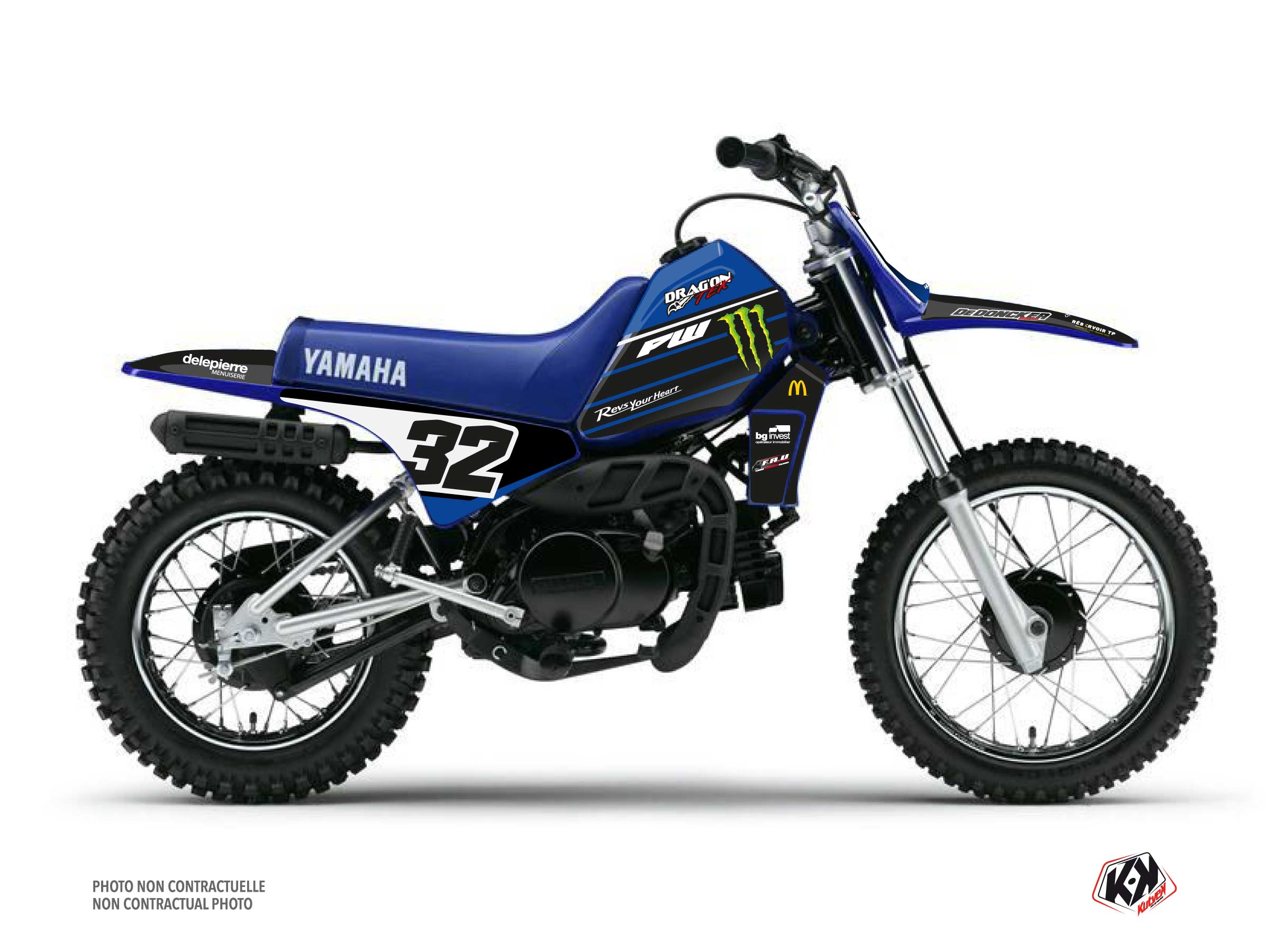 Yamaha PW 80 Dirt Bike Replica Milko POTISEK K22 Graphic Kit - Kutvek Kit  Graphik