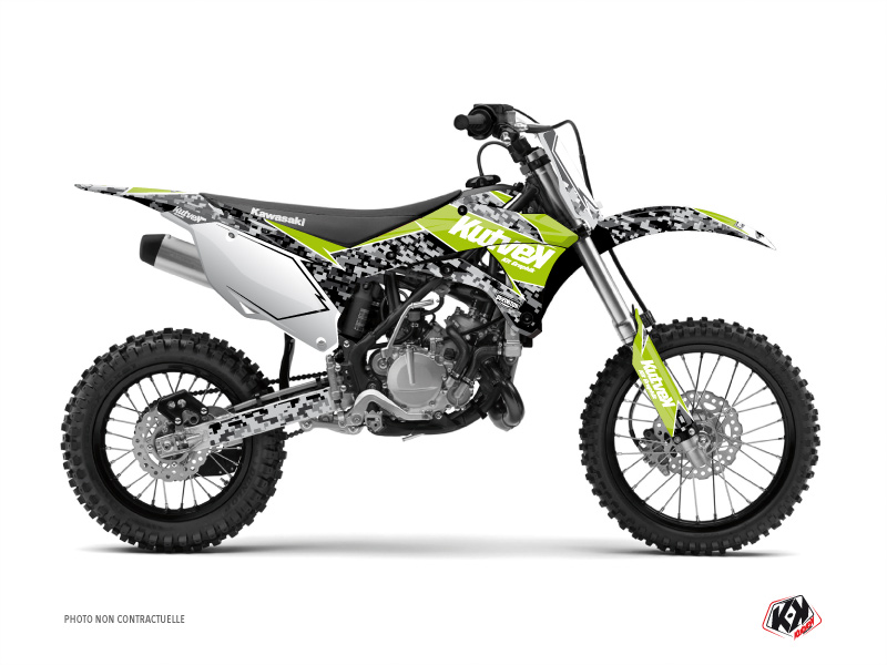 Kawasaki 110 KLX Dirt Bike Predator Graphic Kit Green