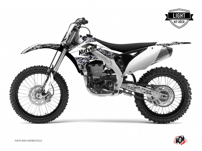 Kawasaki 250 KX Dirt Bike Predator Graphic Kit White LIGHT