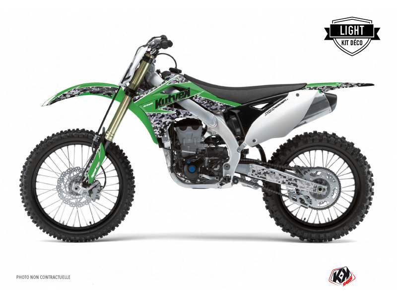 Kawasaki 250 KX Dirt Bike Predator Graphic Kit Green LIGHT