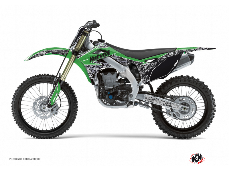 Kawasaki KX Dirt Bike Predator Graphic Kit Green - Kutvek Kit Graphik