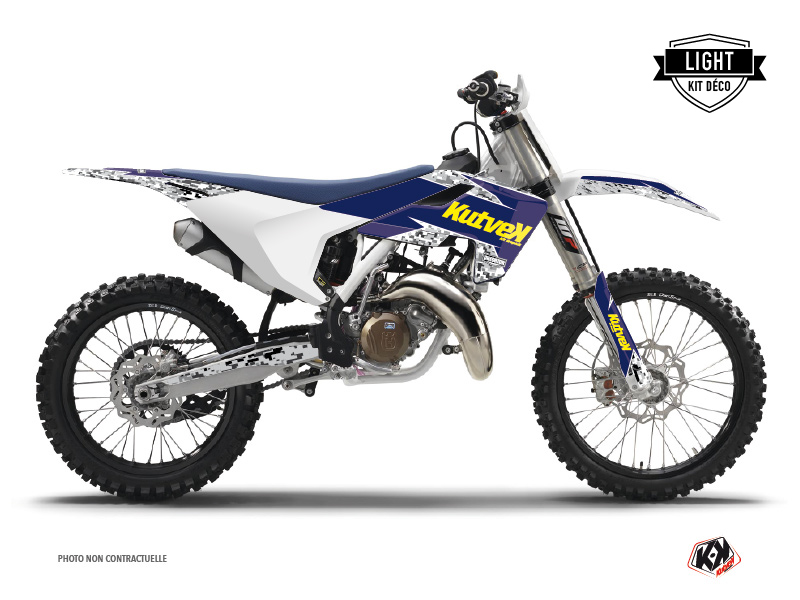 Kit Déco Moto Cross Predator Husqvarna TC 125 Violet Jaune LIGHT