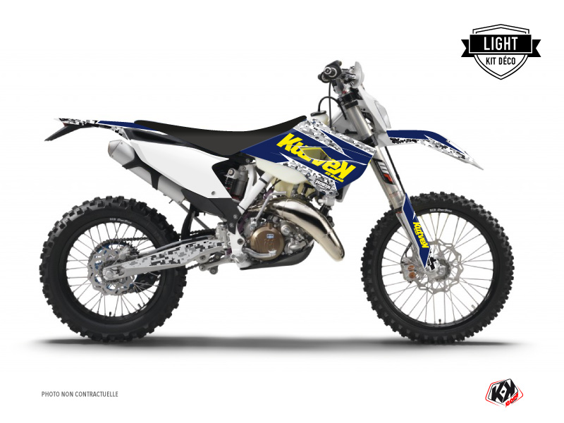 Kit Déco Moto Cross Predator Husqvarna 125 TE Violet Jaune LIGHT