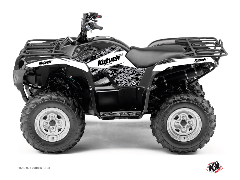 Yamaha 125 Grizzly ATV Predator Graphic Kit White