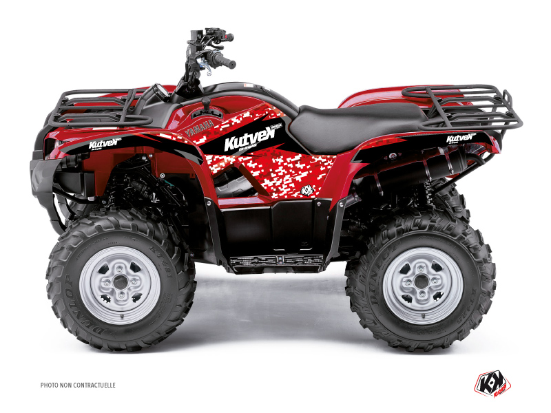 Yamaha 125 Grizzly ATV Predator Graphic Kit Red
