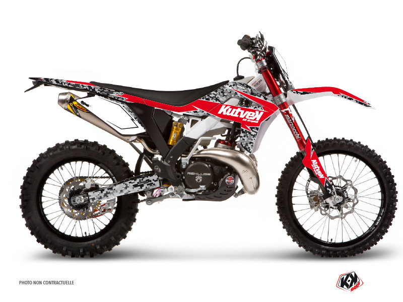 GASGAS 250 ECF Dirt Bike Predator Graphic Kit Black Red