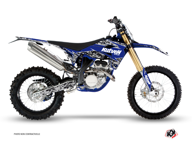 Kit Déco Moto Cross Predator Sherco 250 SEF R Noir Bleu